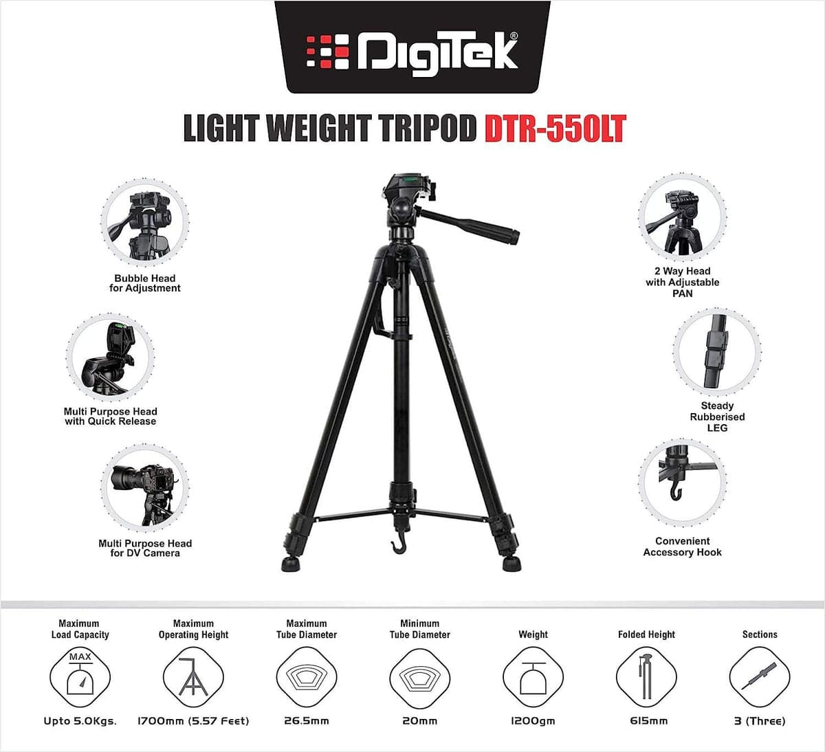 Digitek Tripod DTR 550 LT