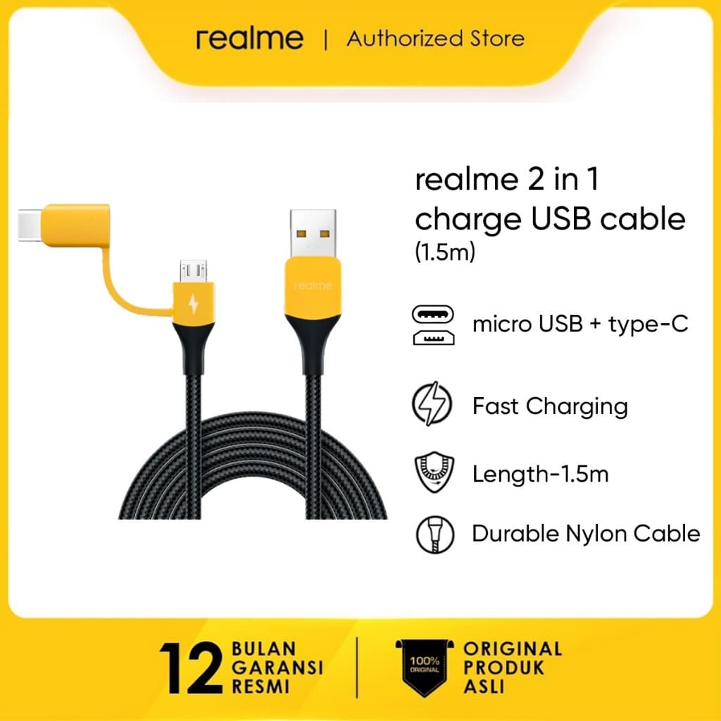 realme 2in1 1.5M 3Amp Cable